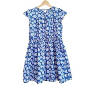 Oshkosh B'gosh Floral Daisy Print Dress, Blue And White, Size 12 Girl